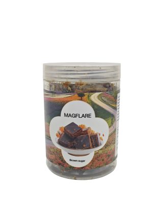 MAGFLARE Old Ginger Brown Sugar Cubes, Natural Raw Cane Brown Sugar for Tea, Beverage & Baking, 400g Sealed Clear Plastic Jar