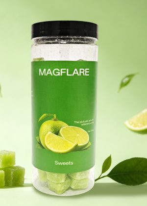 MAGFLARE Lime Flavor Hard Sweets Cubes,  Portable Jar Packed Leisure Snacks